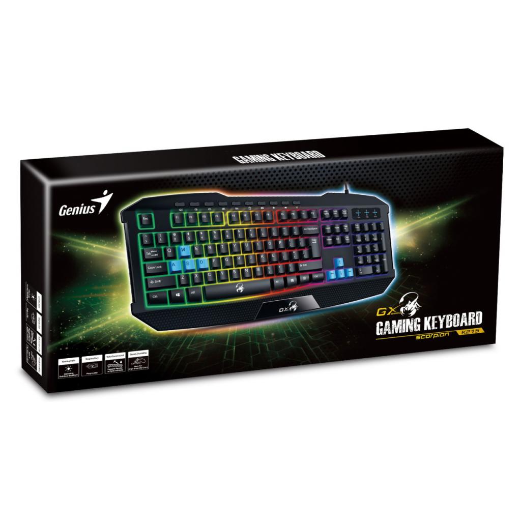 Genius Scorpion K215 (31310474105) Тип: проводная, с подсветкой,