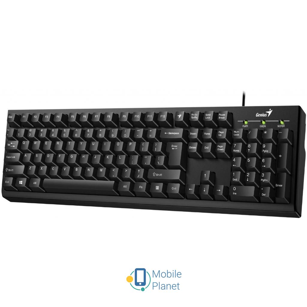 Genius Smart KB-100 USB Black UKR (31300005410) (UA) Тип: дротова; Призначення: для