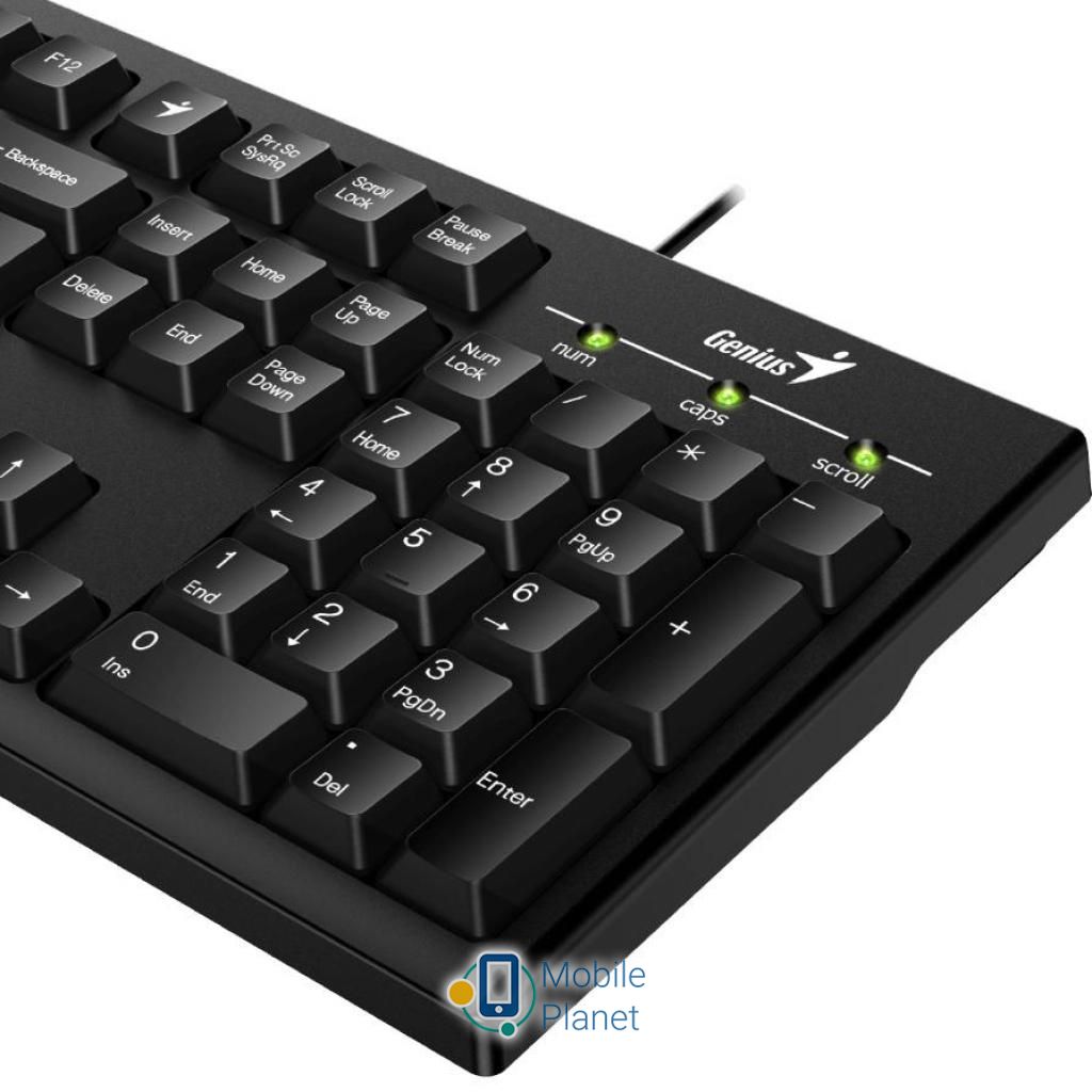 Genius Smart KB-100 USB Black UKR (31300005410) (UA) Тип: дротова; Призначення: для