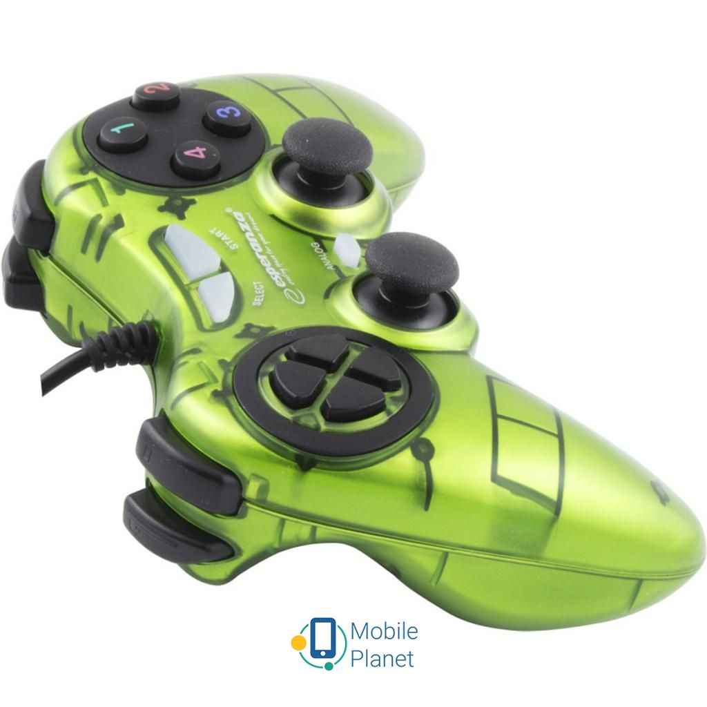 Геймпад Esperanza Fighter PC Green (EGG105G) (UA) Вібрація Вбудований вібромотор