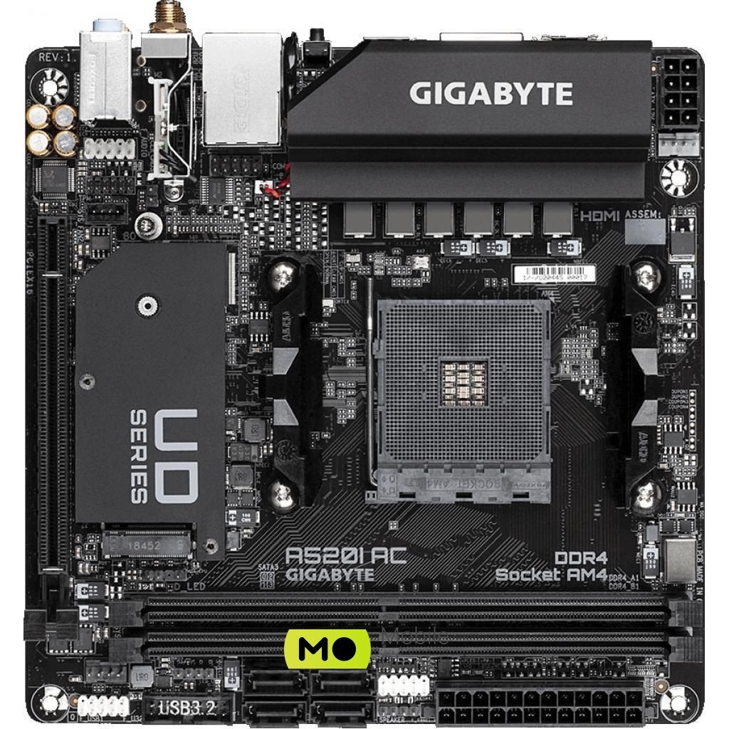 GIGABYTE A520I AC Призначення: звичайна; Сокет: AM4;