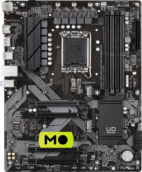 Gigabyte B760 DS3H DDR4 EU Тип охолодження чіпсету материнської плати  Пасивний
