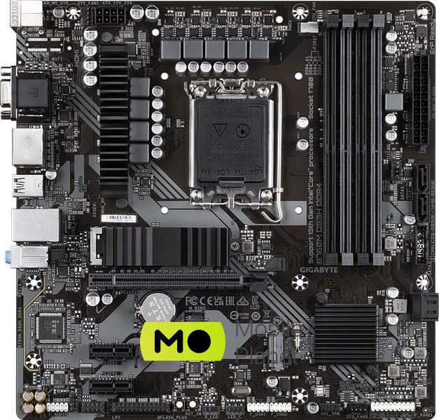Gigabyte B760M DS3H DDR4 EU Тип охолодження чіпсету материнської плати  Пасивний