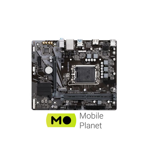 GIGABYTE H610M K DDR4 (UA) Поддержка процессоров 13-е покоління і Intel Core 12-е покоління, Pentium Gold і Celeron