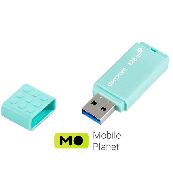 Goodram 128GB UME3 Care Green USB 3.2 (UME3-1280CRR11) (UA) Тип: Класичні; Об'єм пам'яті: 128 Gb;