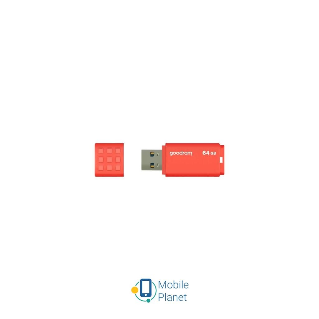 GOODRAM 16GB UME3 Orange USB 3.0 (UME3-0160O0R11) Тип: Класичні; Обсяг пам'яті: 16 Gb;