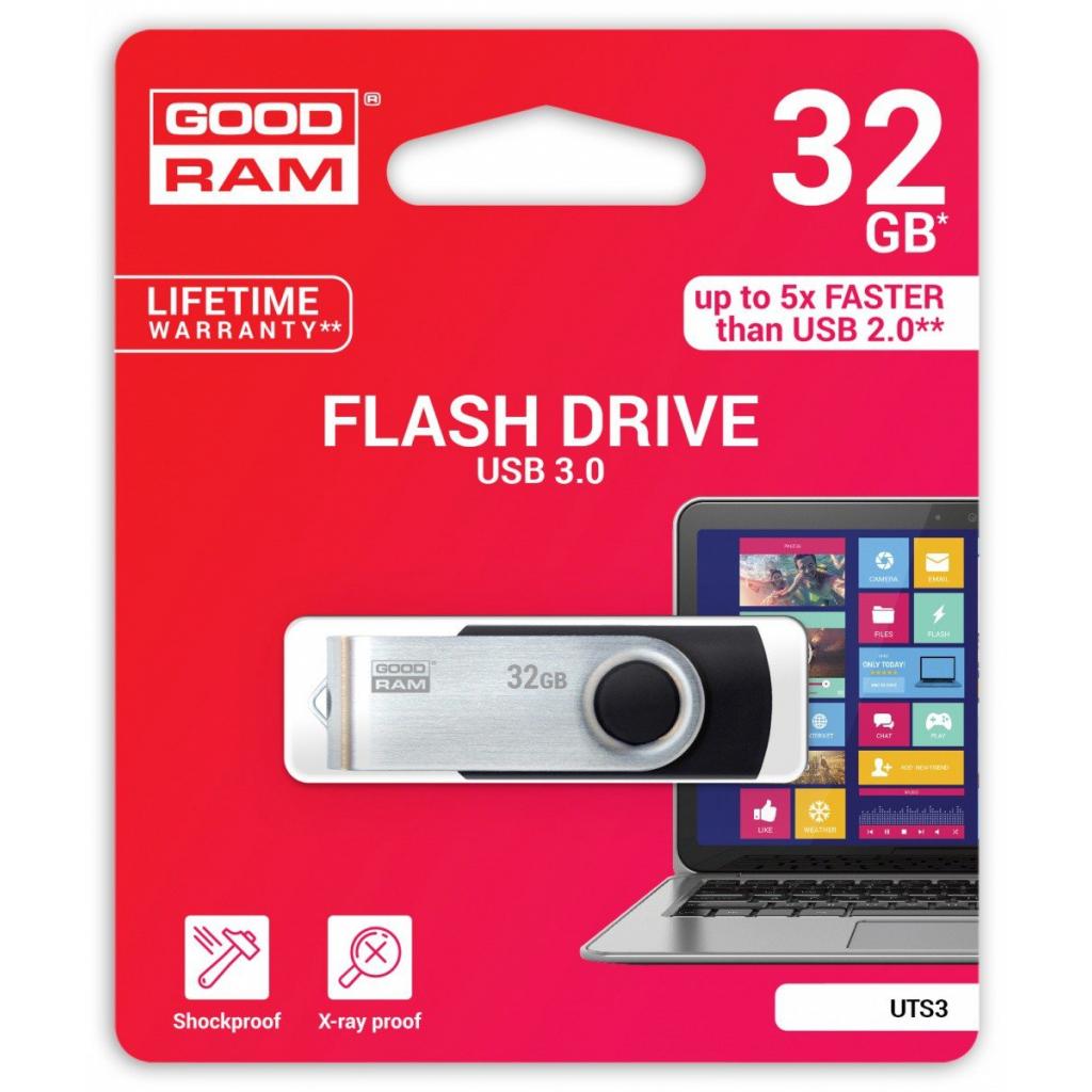 GOODRAM 32GB UTS3 Twister Black USB 3.0 (UTS3-0320K0R11) Тип: Оригінальне оформлення;