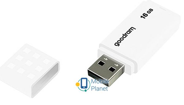 Goodram UME2 16 GB (UME2-0160W0R11) White Тип корпусу: З ковпачком; Обсяг