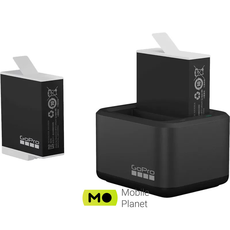 GoPro Dual Battery Charger + battery Enduro 2 pcs for HERO11/10/9 (ADDBD-211) Совместимость HERO 11, HERO 10, HERO 9