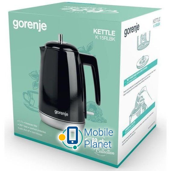 Gorenje K15RLBK Цвет: черный; Фильтр от накипи: