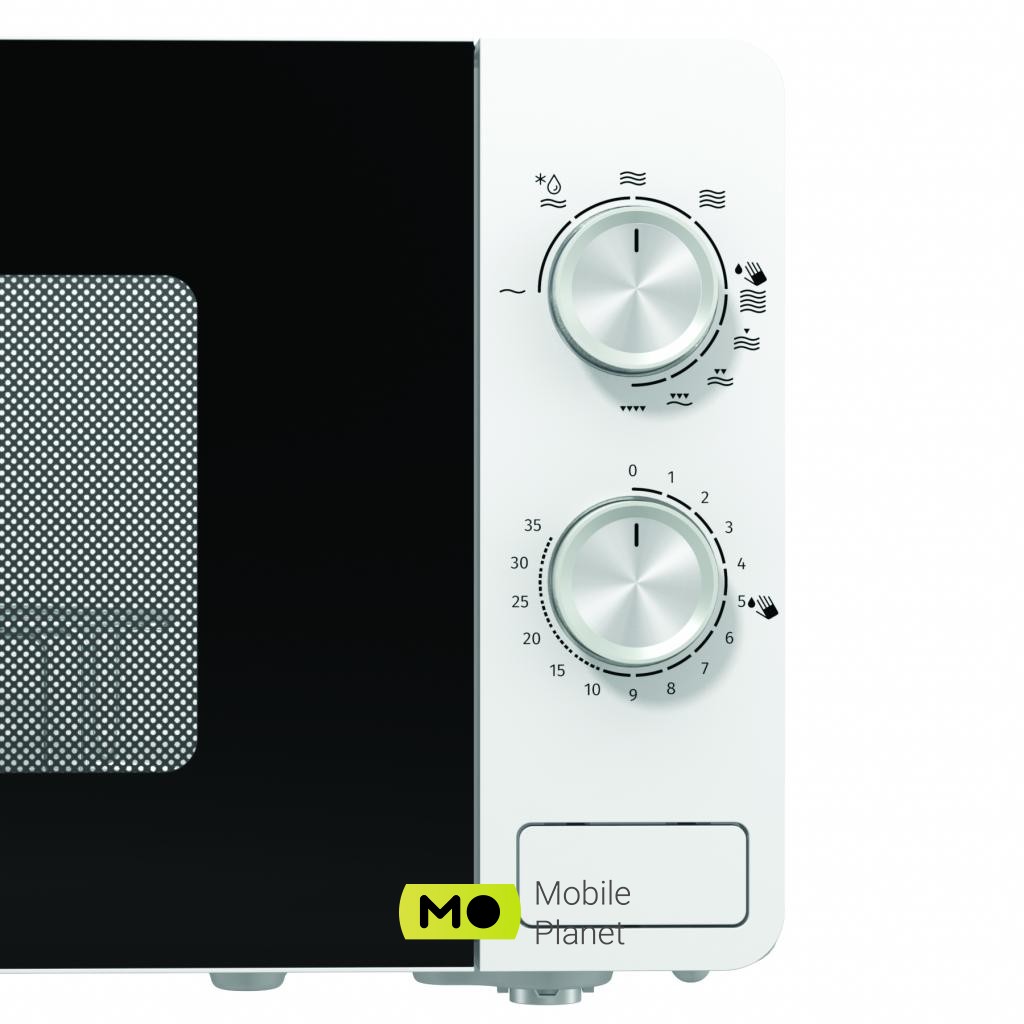 Gorenje MO20E2W Обсяг: 20 літрів; Потужність СВЧ: