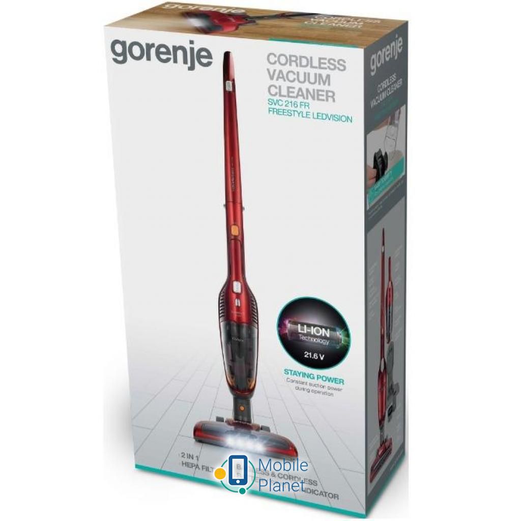 Gorenje SVC216FR (UA) Тип пилососа: без мішка