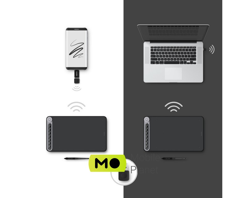 Huion Q620M (Q620M_HUION) (UA) Підключення бездротове