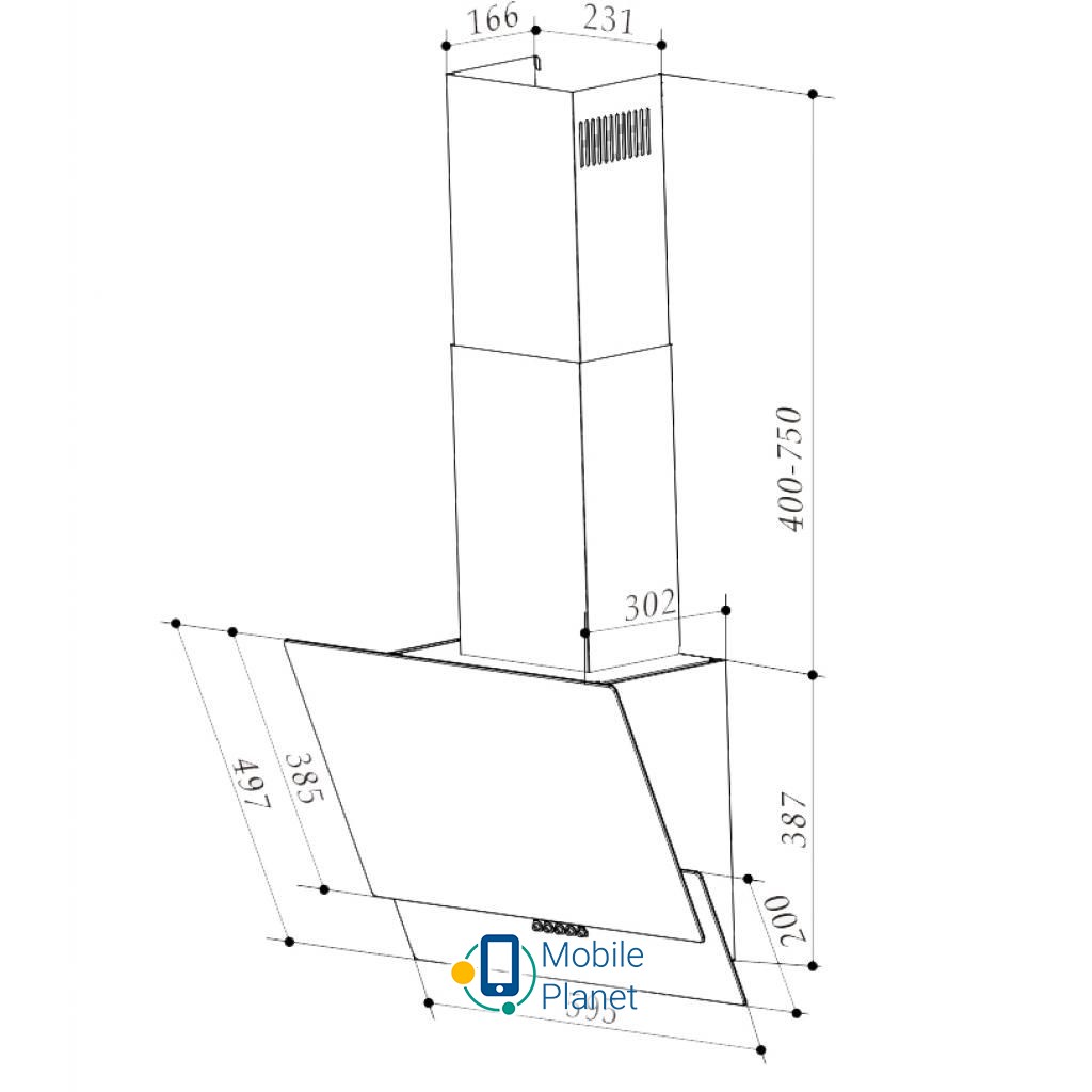 INTERLINE ALTEA WH A 60 PB/GL/A  Тип: наклонная; Фильтры:
