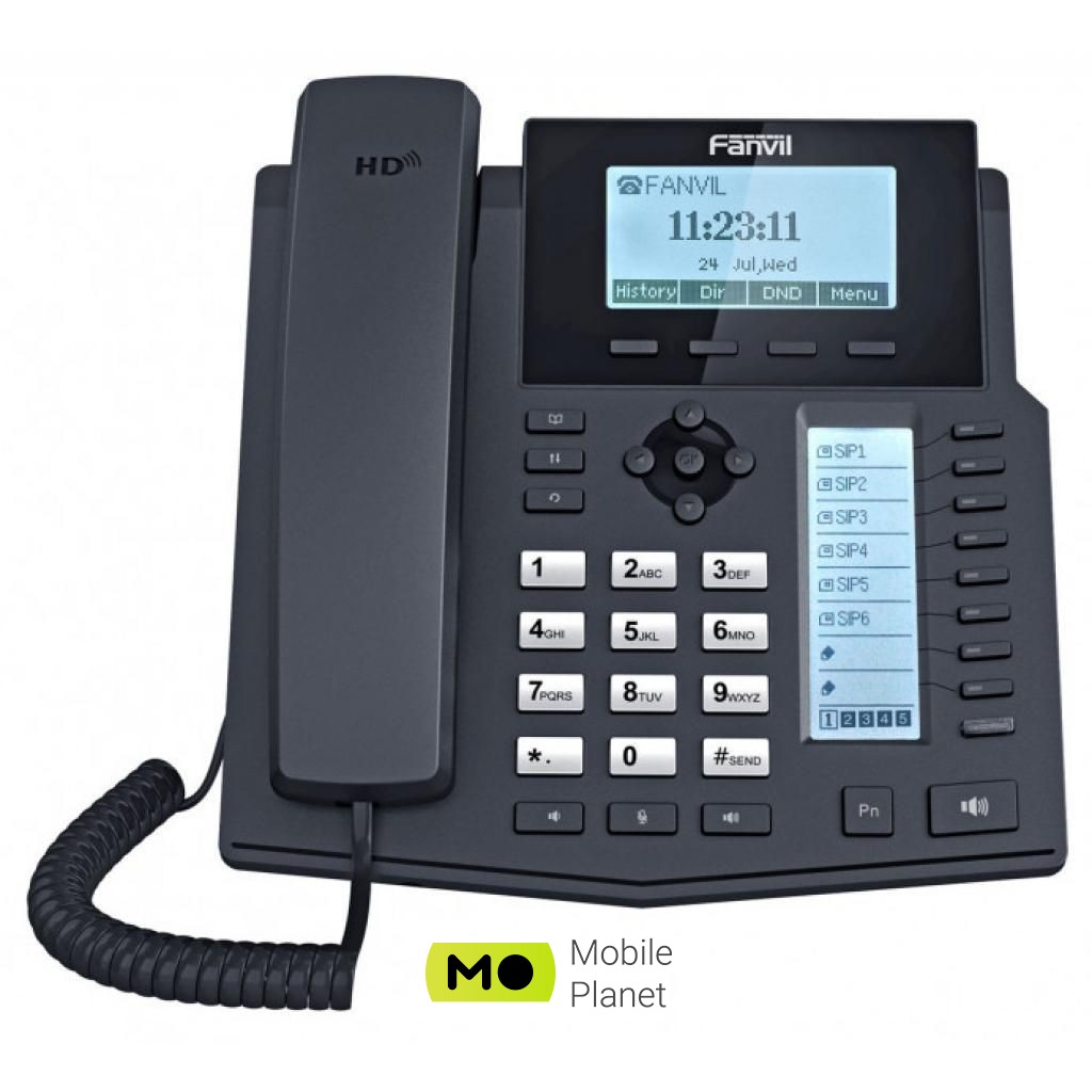IP телефон Fanvil X5U (UA) Голосові кодеки: G.722, G.729AB, iLBC, AMR,