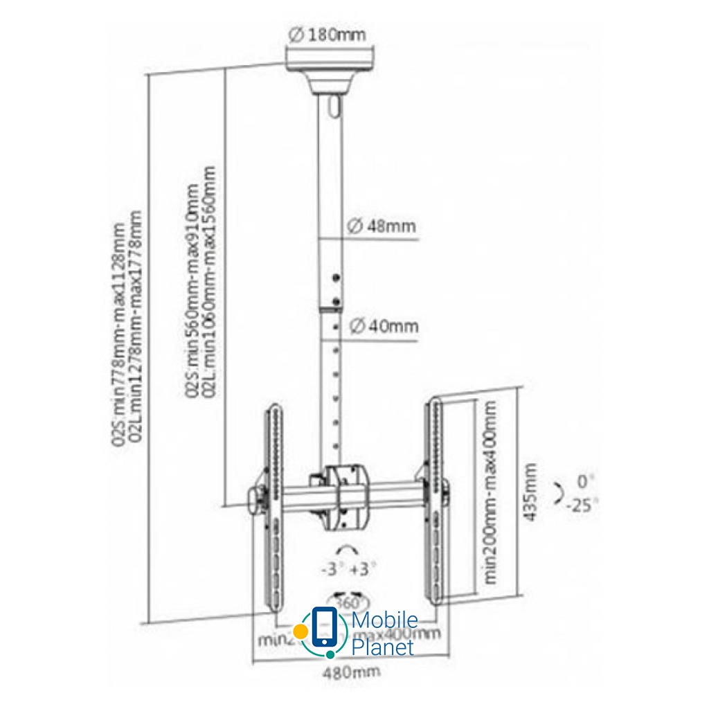 ITech CELB-54S Тип: поворотно-наклонный;