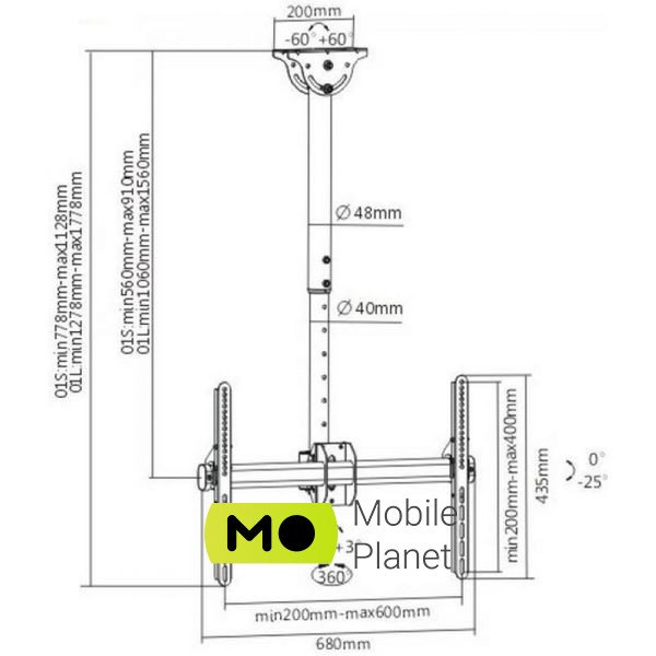ITech Celb-54SHL (UA) Тип поворотно-похилий