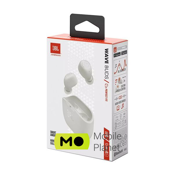 JBL Wave Buds TWS White (JBLWBUDSWHT) Тип устройства гарнитура
