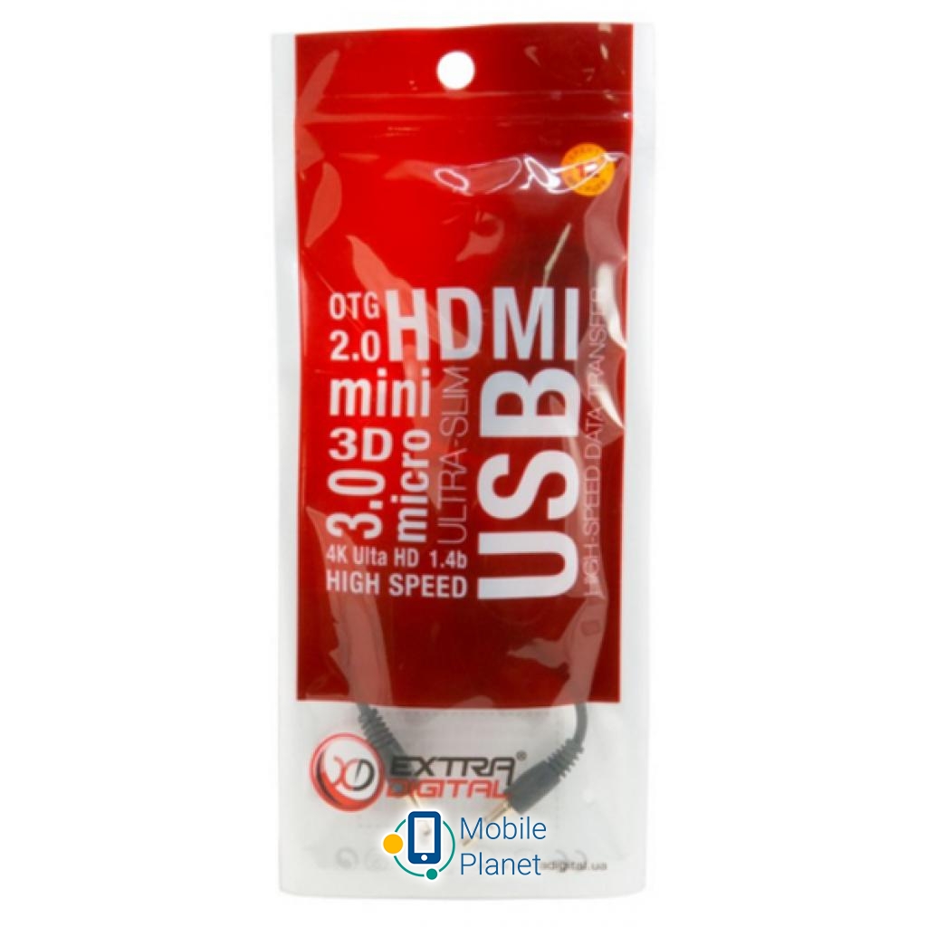 Кабель мультимедійний mini Jack 3.5mm M to 2xmini Jack 3.5mm F 0.2m EXTRADIGITAL (KBA1680) (UA) Тип: розгалужувач; Тип Вхід: Jack 3.5