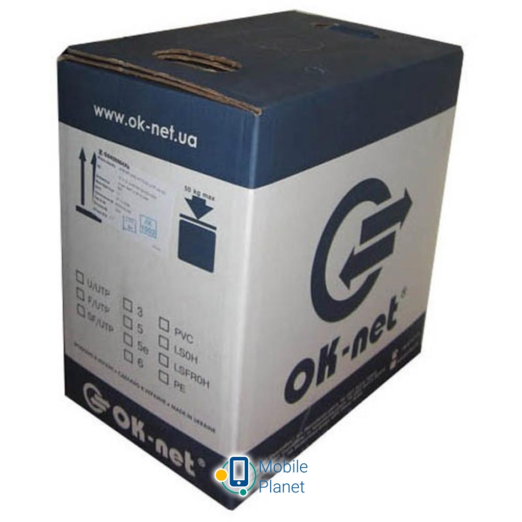 Кабель мережевий FTP 305м OK-Net (КППЕ-ВП (100) 4 * 2 * 0,51) (UA) Кабель мережевий FTP 305м OK-Net