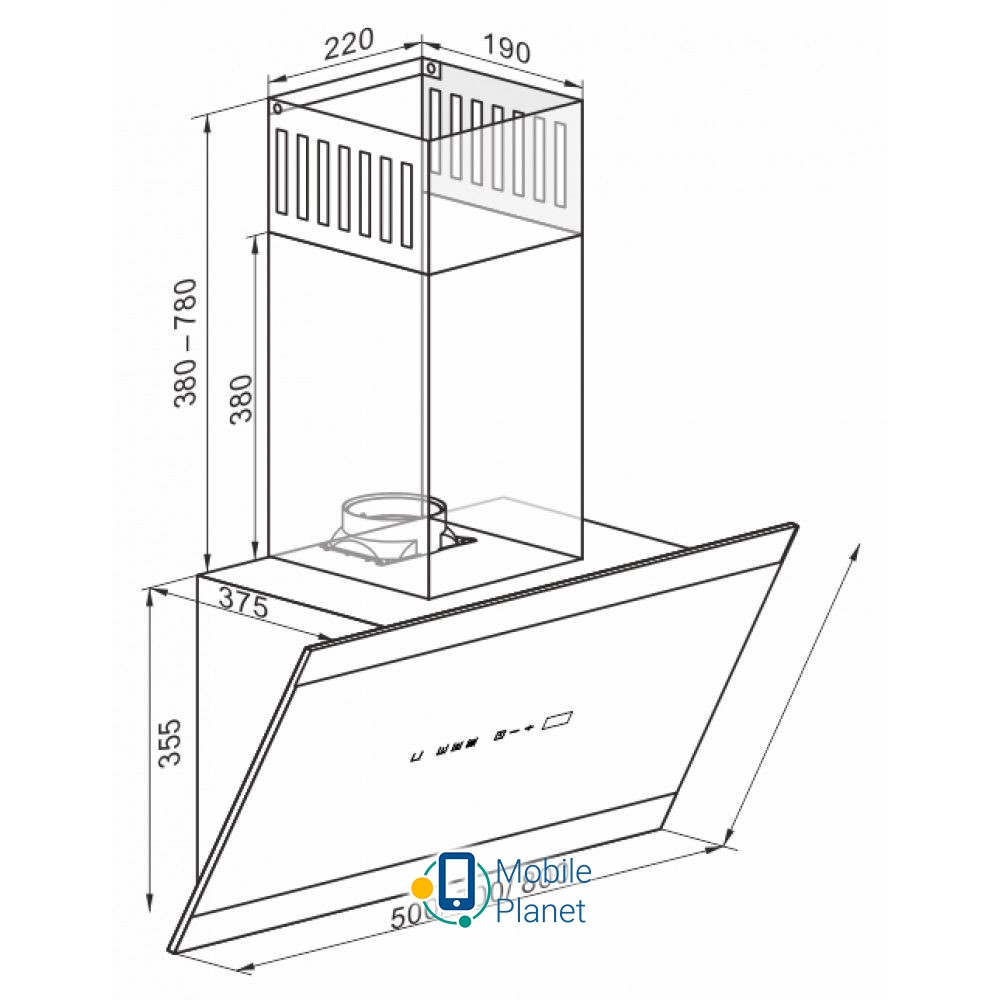 Kaiser AT5435ECO (UA) Тип вытяжки: наклонная; Тип