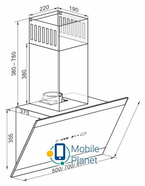Kaiser AT7435ECO (UA) Тип вытяжки: наклонная;