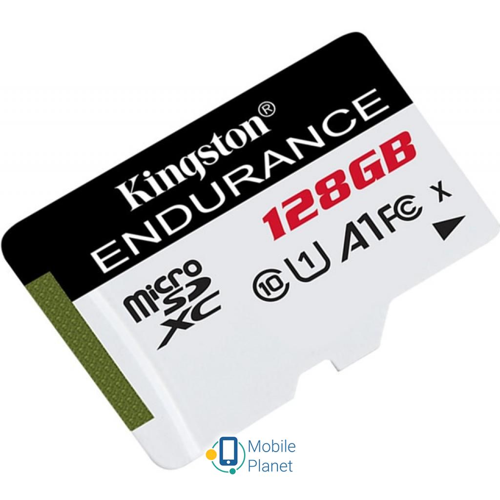 Kingston 128GB microSD class 10 UHS-I U1 A1 High Endurance (SDCE/128GB) Тип картки пам'яті  micro-SD (транс-флак) 