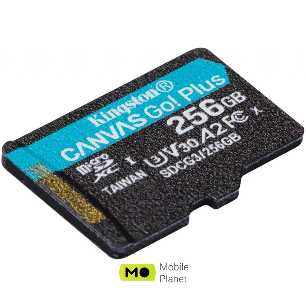 Kingston 256GB microSDXC class 10 A2 U3 V30 Canvas Go Plus (SDCG3/256GBSP) Класс карты UHS-I (U3)