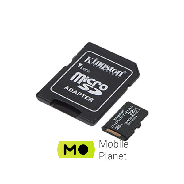 Kingston 32 GB microSDHC UHS-I (U3) V30 A1 Industrial + SD Adapter (SDCIT2 / 32GB) (UA) Обсяг пам'яті, ГБ: 32; Speed ​​Class: