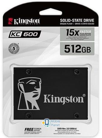 Kingston KC600 (SKC600/512G) Ємність 512 ГБ