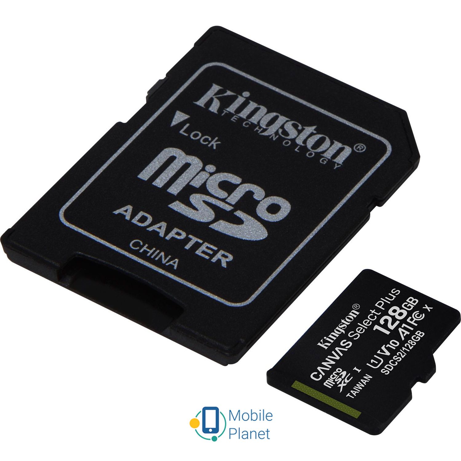 KINGSTON microSDXC Canvas Select Plus 128GB UHS-I U3 V10 A1 Class 10 + SD-adapter (SDCS2/128GB) Тип: microSDXC; Об'єм пам'яті: 128 ГБ;
