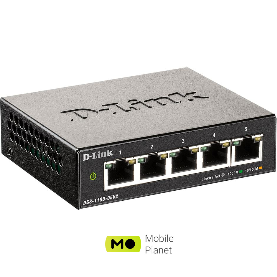 Коммутатор D-LINK DGS-1100-05V2 (UA) Модель: DGS-1100-05V2; Тип: