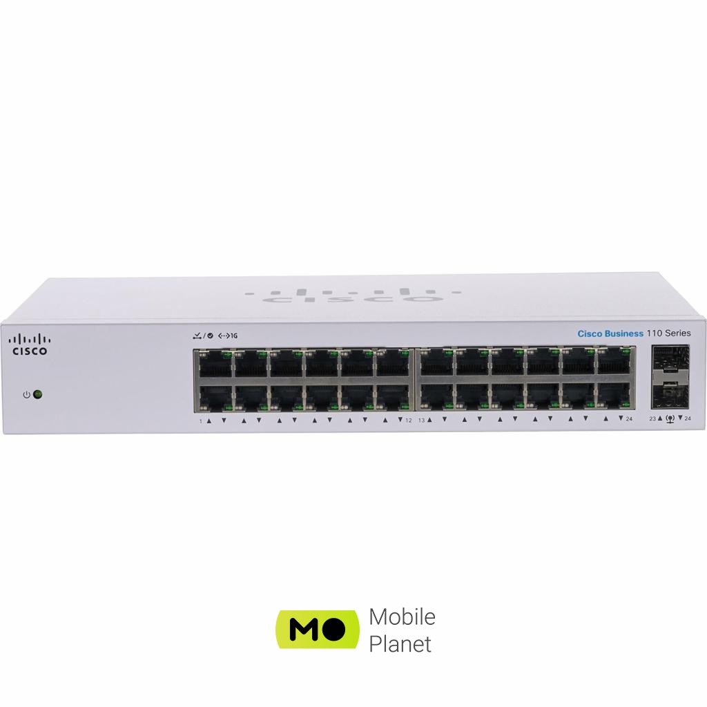 Коммутатор сетевой Cisco CBS110-24T-EU Тип: неуправляемый; Форм-фактор: