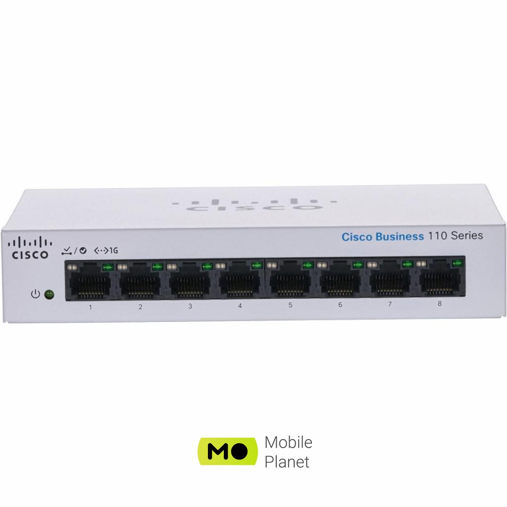 Коммутатор сетевой Cisco CBS110-8T-D-EU Тип: неуправляемый; Форм-фактор: