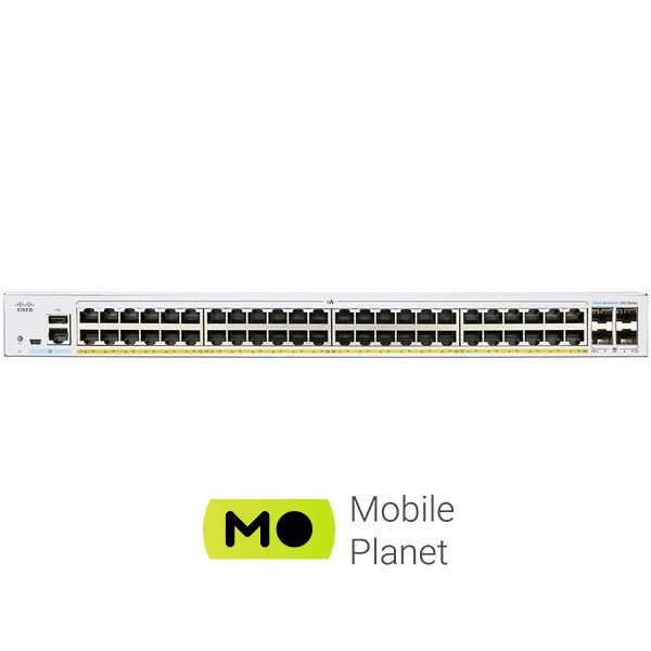 Комутатор мережевий Cisco CBS350-48FP-4G-EU Тип: керований; Форм-фактор: у
