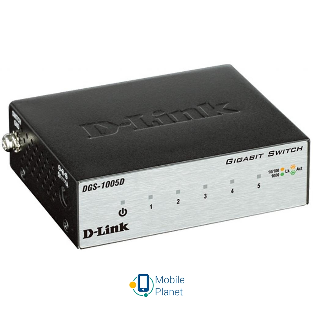 Комутатор мережевий D-Link DGS-1005D (UA) Тип: некерований; Форм-фактор: