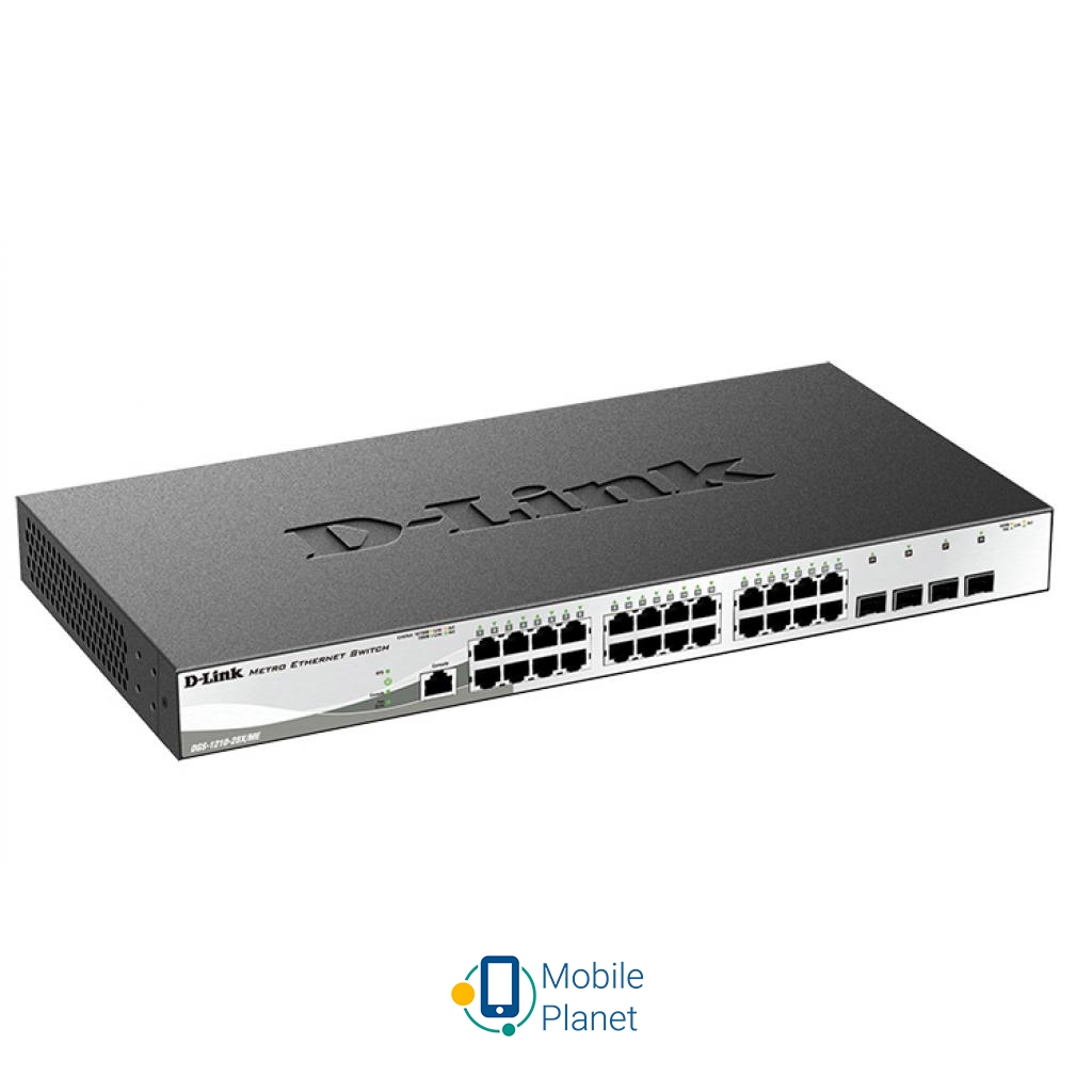 Комутатор мережевий D-Link DGS-1210-28X / ME (UA) Тип: керований 2-го рівня;