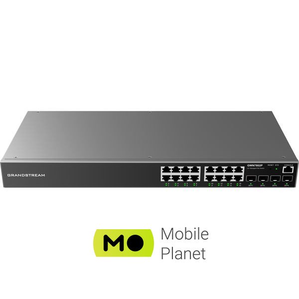 Комутатор мережевий Grandstream GWN7802P (UA) Тип: керований 2-го рівня;
