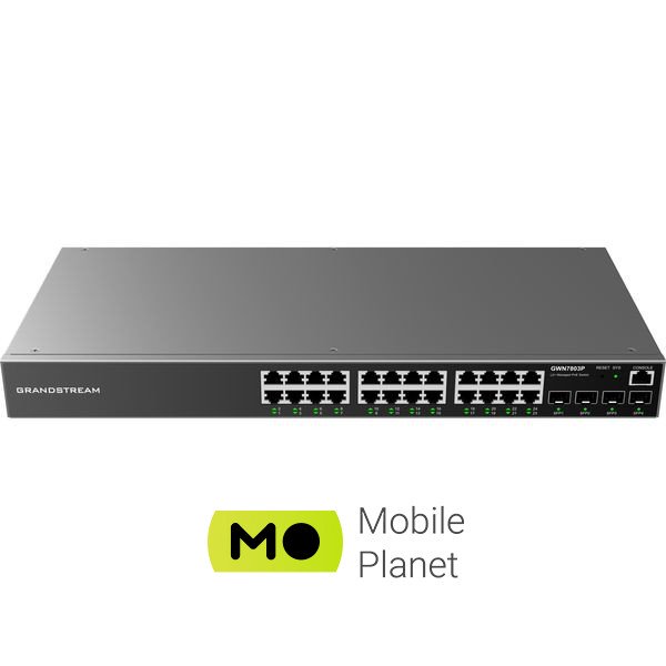 Комутатор мережевий Grandstream GWN7803P (UA) Тип: керований 2-го рівня;