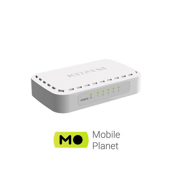 Коммутатор сетевой Netgear GS605-400PES (UA) Тип: неуправляемый; Форм-фактор: