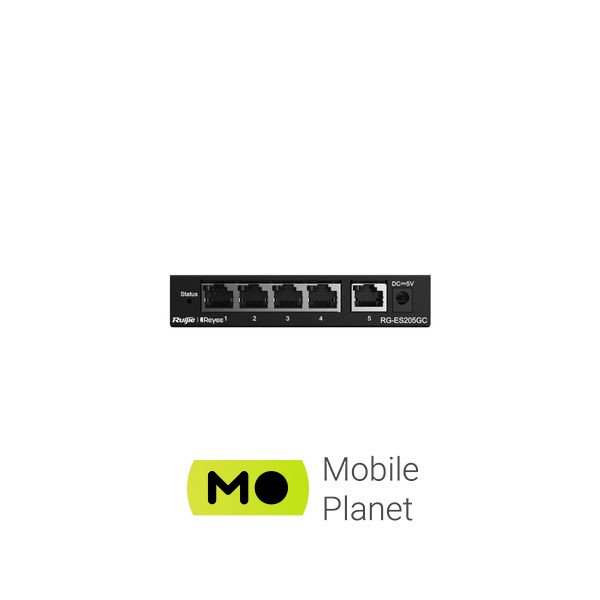 Коммутатор сетевой Ruijie Networks RG-ES205GC (UA) Количество портов 5