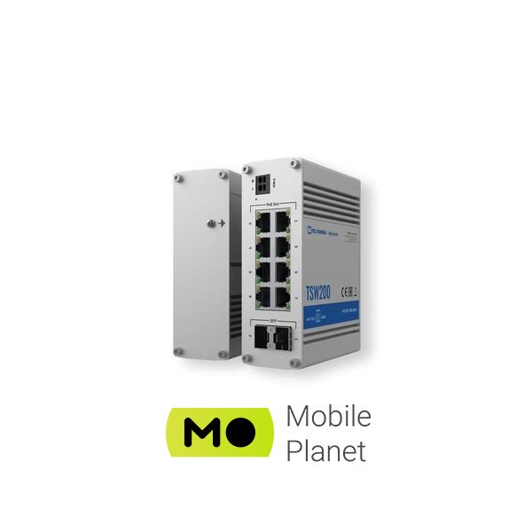 Комутатор мережевий Teltonika TSW200 (UA) Тип: некерований; Форм-фактор: