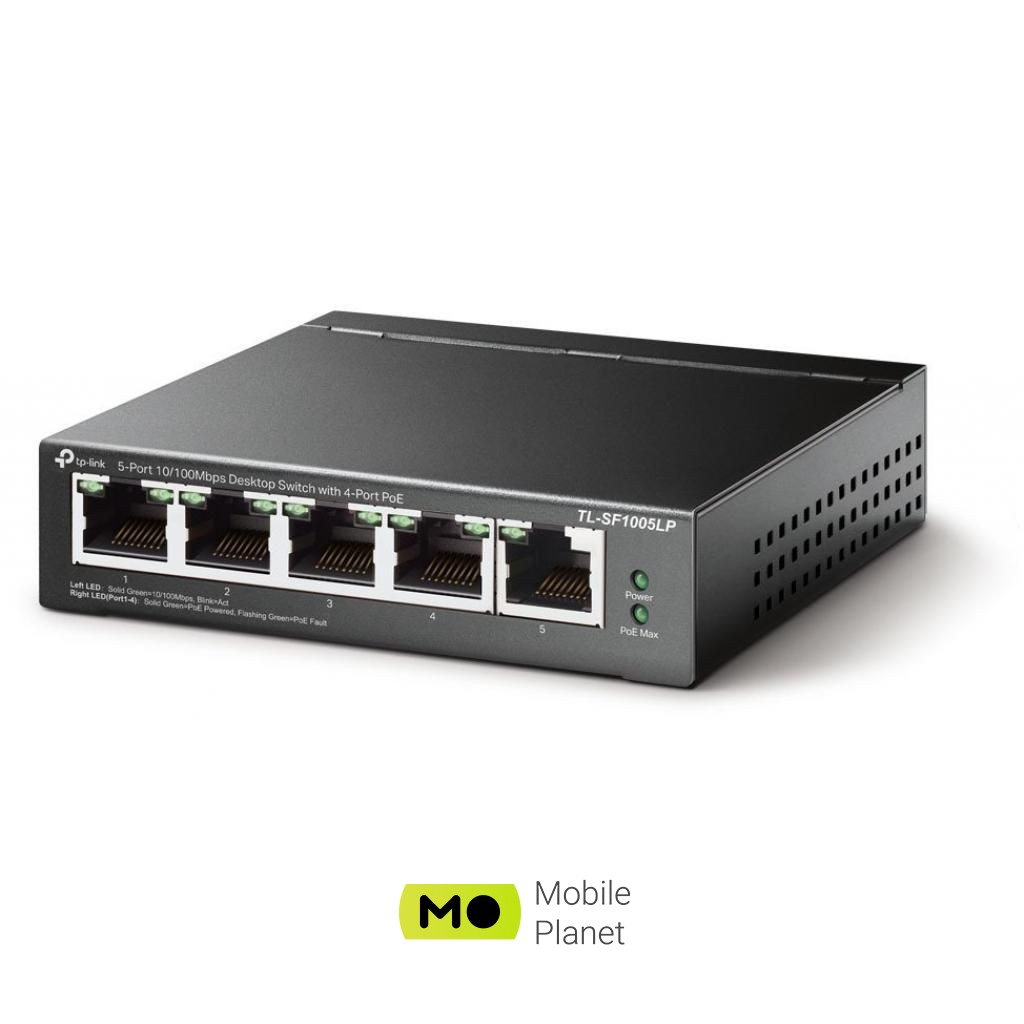 Коммутатор сетевой TP-Link TL-SF1005LP (UA) Тип: неуправляемый; Количество