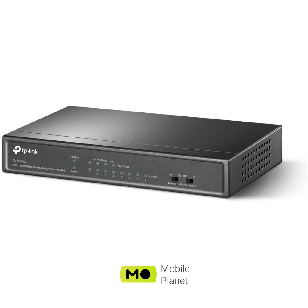 Коммутатор сетевой TP-Link TL-SF1008LP (UA) Тип: неуправляемый; Количество