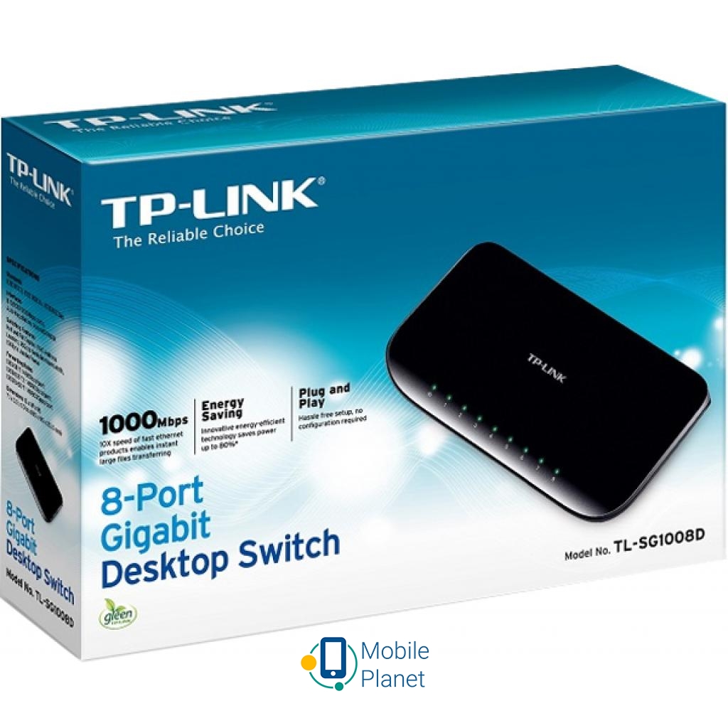 Комутатор мережевий TP-Link TL-SG1008D Модель  TL-SG1008D 