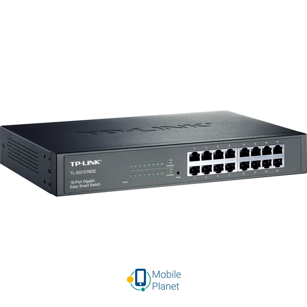 Комутатор мережевий TP-Link TL-SG1016DE Тип: smart; Форм-фактор: в стійку;