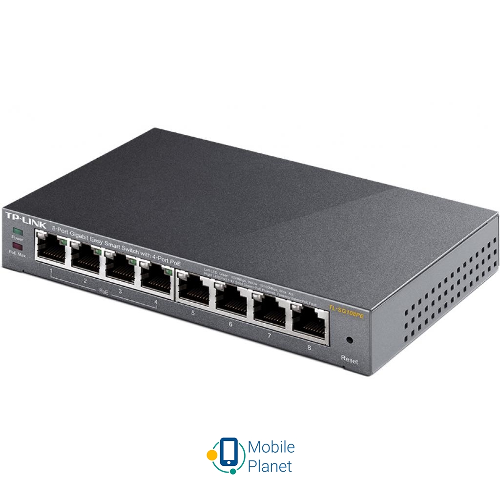 Коммутатор сетевой TP-Link TL-SG108PE Модель TL-SG108PE