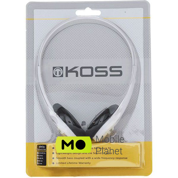 Koss KPH7w On-Ear White (192865.101) (UA) Тип: провідні; Призначення: для