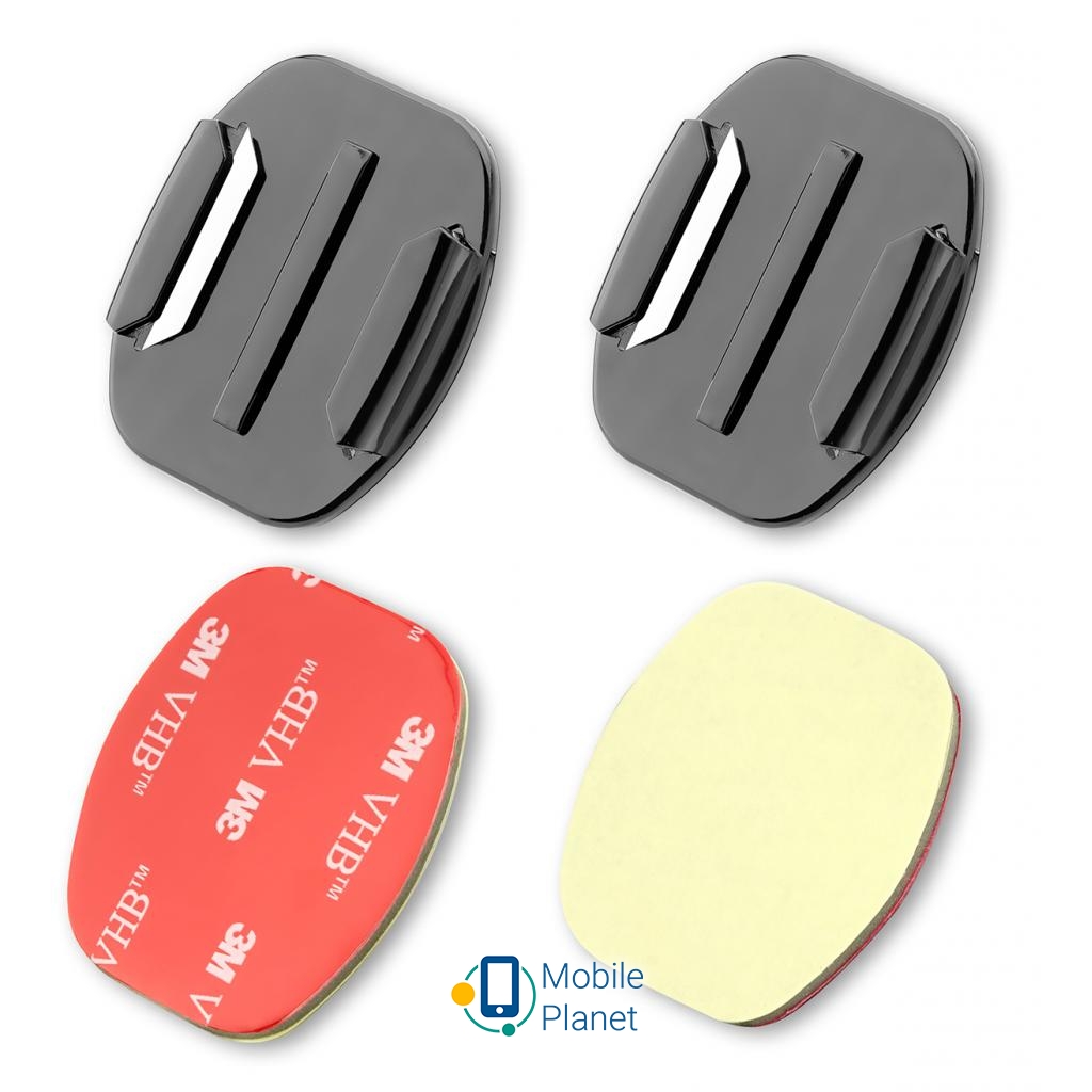 Крепление для экшн-камер AirOn набор плоских и вогнутых креплений (AC09) (UA) Материал пластик