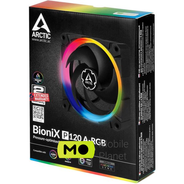 Кулер для корпусу Arctic BioniX P120 A-RGB (ACFAN00146A) (UA) Тип підшипника FDB Bearing (гідродинамічний)